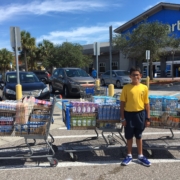 Cruz Helmstetter '25 raised $377 to purchase a total of 374 food items for a schoolwide food drive benefiting the St. Petersburg Free Clinic.