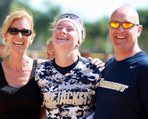 Parents at Softball Senior Day