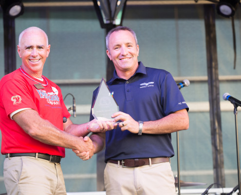 Students, Farragut aviation director Rob Ewing received the Alumni Service Award during Embry-Riddle's Homecoming event Operation Bootstrap 2015 on the Daytona Beach Campus, in Daytona Beach, on October 9, 2015.