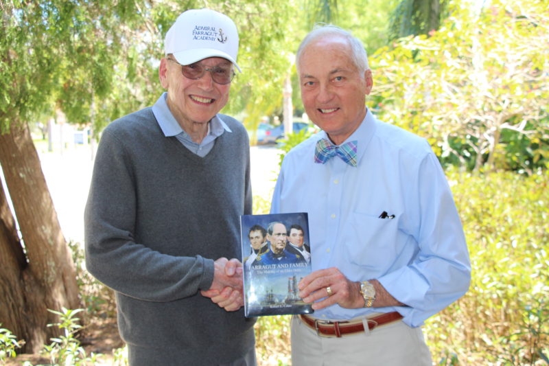 Robert L. Caleo, author of the book “Farragut and His Family,” visits Admiral Farragut Academy