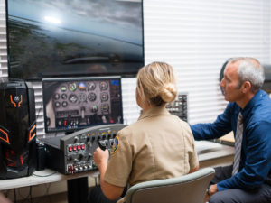 Aviation Program and Flight Simulator at Admiral Farragut Academy High School Florida