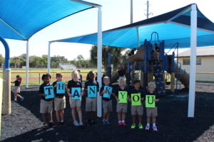 Lower school students say thank you for giving