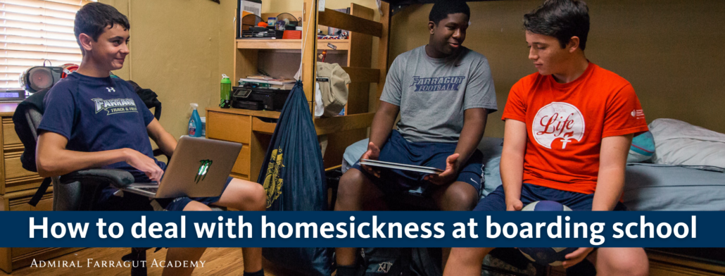 How to deal with homesickness at boarding school | Admiral Farragut Academy boarding school male dormitory