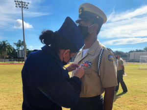 During formation on December 10, many Admiral Farragut Academy cadets were recognized and given academic and physical fitness awards.