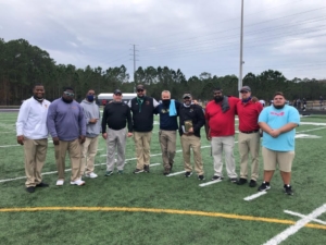 On January 17th, Farragut teacher Rob Ewing joined alumni Chris Miller ‘00 and Kreg Brown ‘07 to help coach in the SPIRAL Tropical Bowl.
