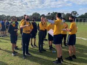 The Admiral Farragut Academy Orienteering Team earned a double win with the orange team in 2nd place and the yellow team in 3rd place.