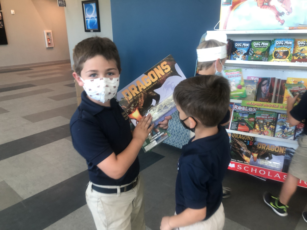 During the week of April 12-16, the Scholastic Book Fair was held in the lobby of DeSeta Hall.
