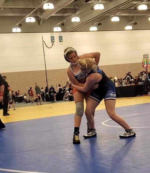 Farragut student-athletes Maeve Case '22 and Riley Lancaster '26 competed in the 2021 Women's Wrestling National Championships.