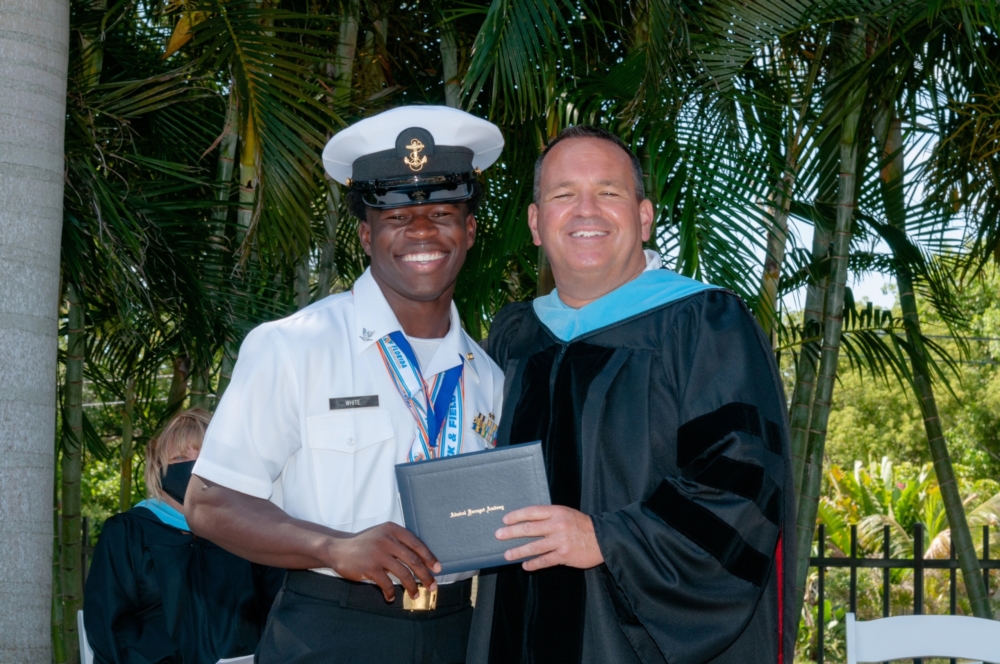 Ronald White III '21 has earned a track scholarship to the United States Military Academy at West Point Prep School.